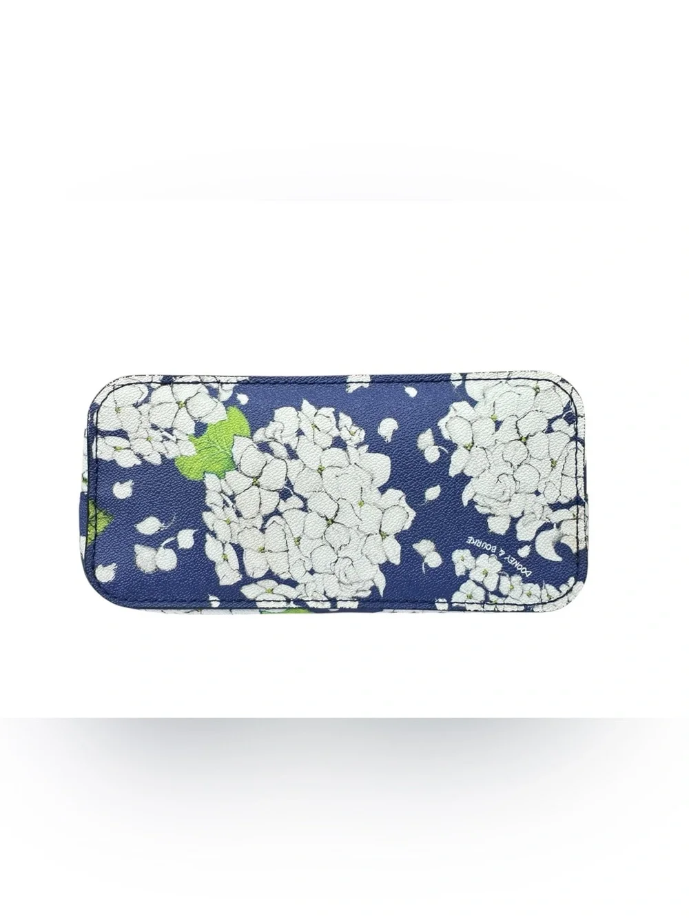 Dooney & Bourke Navy Blue Floral Small Domed Satchel with White Hydrangeas